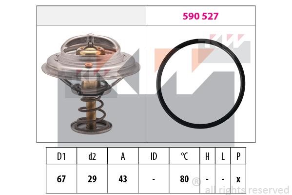 KW 580549 Thermostat, coolant 580549: Buy near me in Poland at 2407.PL - Good price!