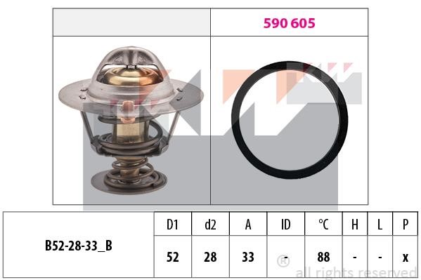 KW 580412 Thermostat, Kühlmittel 580412: Kaufen Sie zu einem guten Preis in Polen bei 2407.PL!
