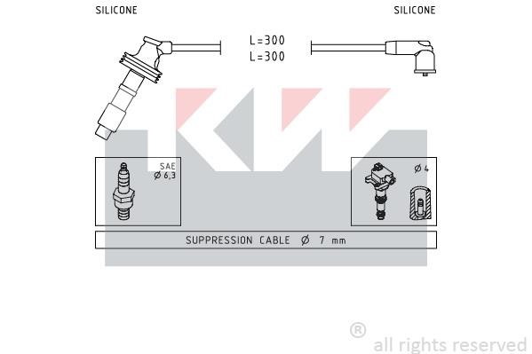 KW 358059 Провода высоковольтные, комплект 358059: Отличная цена - Купить в Польше на 2407.PL!