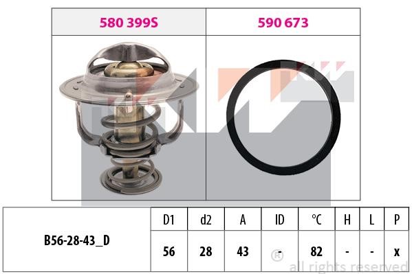 KW 580683 Thermostat, coolant 580683: Buy near me in Poland at 2407.PL - Good price!