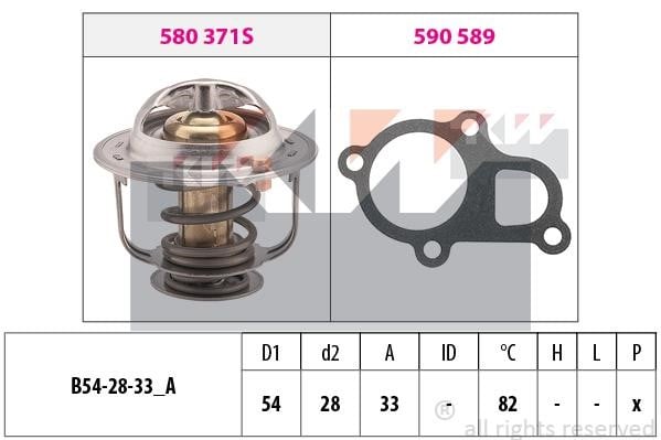 KW 580372 Thermostat, coolant 580372: Buy near me at 2407.PL in Poland at an Affordable price!