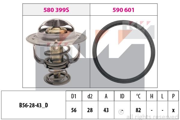 KW 580404 Thermostat, coolant 580404: Buy near me in Poland at 2407.PL - Good price!