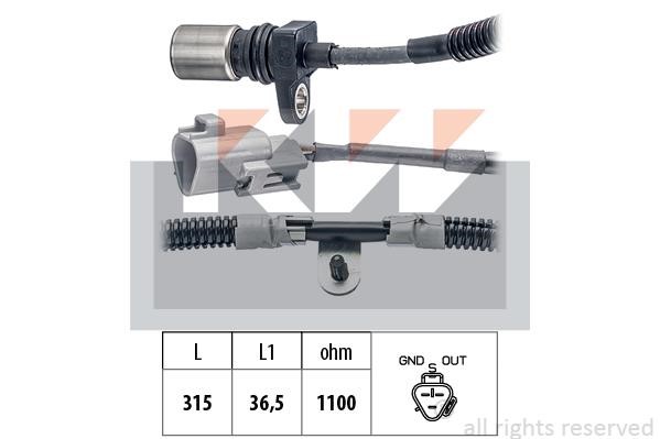 KW 453502 Crankshaft position sensor 453502: Buy near me at 2407.PL in Poland at an Affordable price!