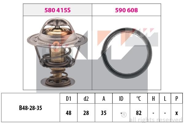 KW 580415 Thermostat, coolant 580415: Buy near me in Poland at 2407.PL - Good price!