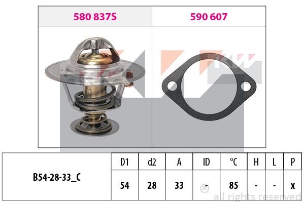 KW 580838 Thermostat, coolant 580838: Buy near me in Poland at 2407.PL - Good price!