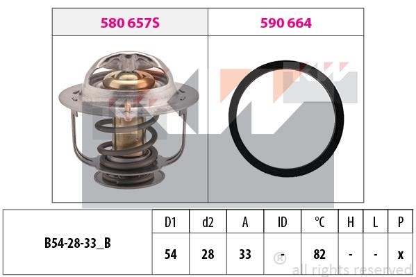 KW 580657 Thermostat, coolant 580657: Buy near me in Poland at 2407.PL - Good price!