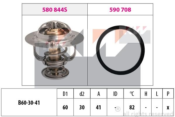 KW 580844 Thermostat, coolant 580844: Buy near me at 2407.PL in Poland at an Affordable price!