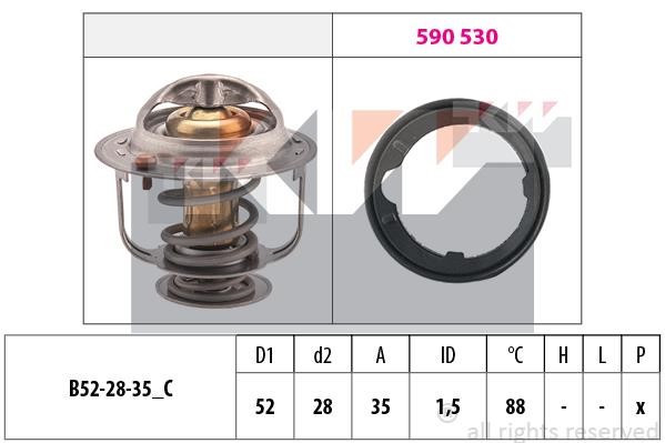 KW 580489 Thermostat, coolant 580489: Buy near me in Poland at 2407.PL - Good price!