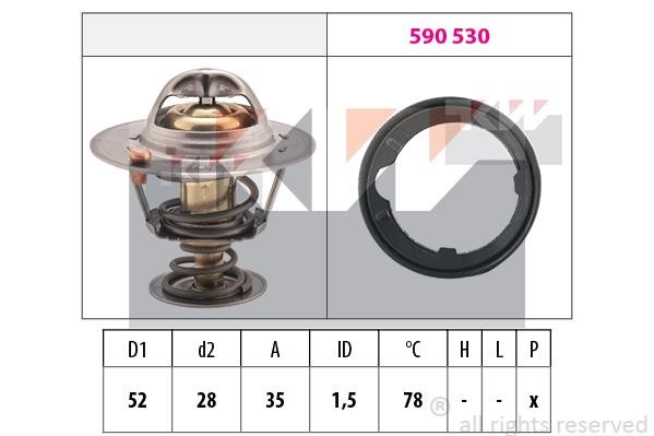 KW 580267 Thermostat, coolant 580267: Buy near me in Poland at 2407.PL - Good price!