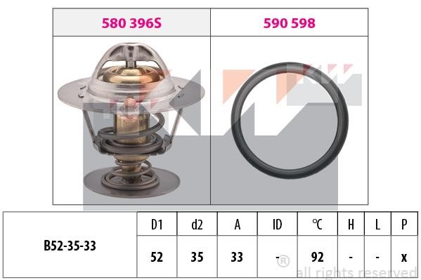 KW 580396 Thermostat, Kühlmittel 580396: Kaufen Sie zu einem guten Preis in Polen bei 2407.PL!