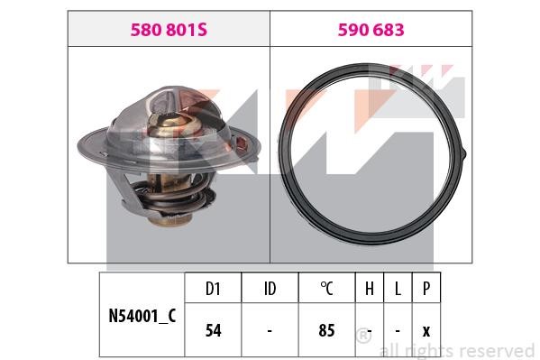 KW 580803 Thermostat, coolant 580803: Buy near me in Poland at 2407.PL - Good price!