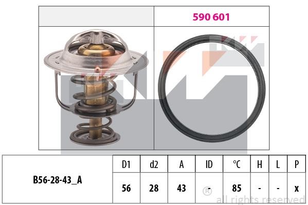 KW 580.398 Thermostat, coolant 580398: Buy near me in Poland at 2407.PL - Good price!