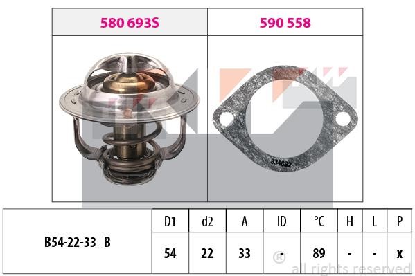 KW 580693 Thermostat, coolant 580693: Buy near me at 2407.PL in Poland at an Affordable price!