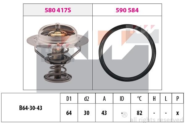 KW 580417 Thermostat, coolant 580417: Buy near me in Poland at 2407.PL - Good price!