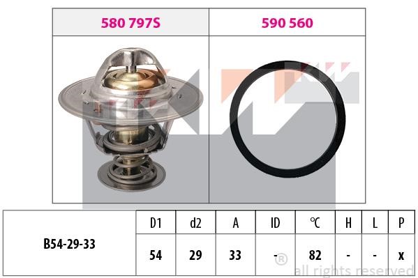 KW 580797 Thermostat, coolant 580797: Buy near me in Poland at 2407.PL - Good price!