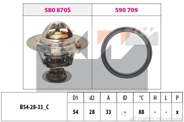 KW 580971 Thermostat, coolant 580971: Buy near me in Poland at 2407.PL - Good price!
