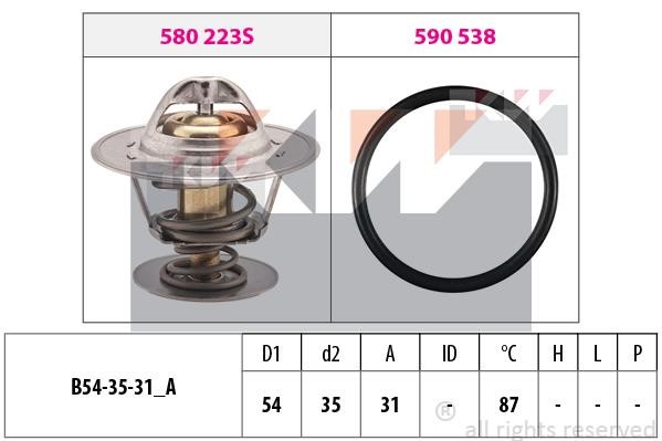 KW 580434 Thermostat, coolant 580434: Buy near me in Poland at 2407.PL - Good price!