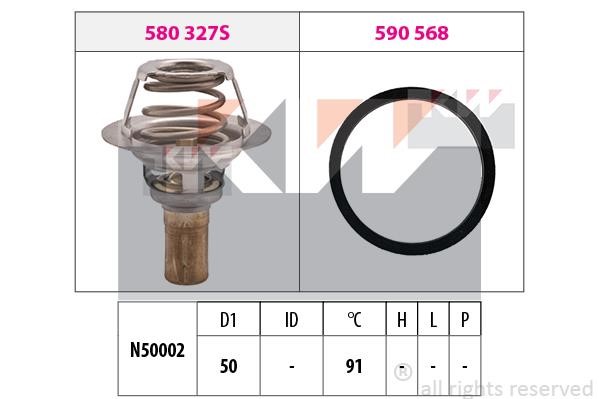 KW 580327 Thermostat, coolant 580327: Buy near me in Poland at 2407.PL - Good price!