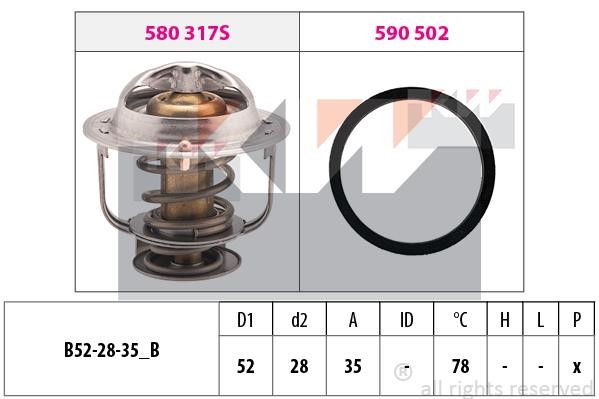 KW 580317 Thermostat, Kühlmittel 580317: Kaufen Sie zu einem guten Preis in Polen bei 2407.PL!