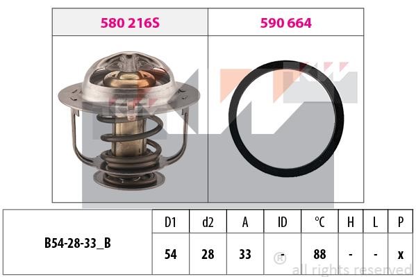 KW 580658 Thermostat, coolant 580658: Buy near me in Poland at 2407.PL - Good price!