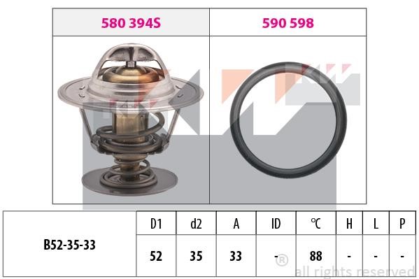 KW 580394 Thermostat, coolant 580394: Buy near me at 2407.PL in Poland at an Affordable price!