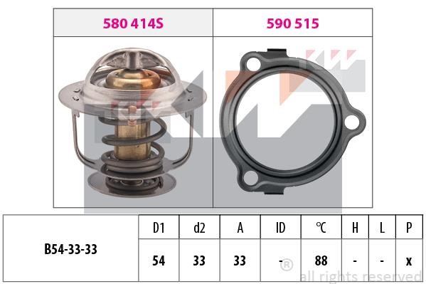KW 580 633 Thermostat, coolant 580633: Buy near me in Poland at 2407.PL - Good price!