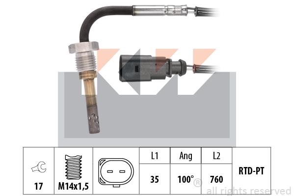 KW 422 314 Exhaust gas temperature sensor 422314: Buy near me in Poland at 2407.PL - Good price!