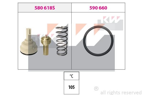 KW 580618 Thermostat, coolant 580618: Buy near me in Poland at 2407.PL - Good price!