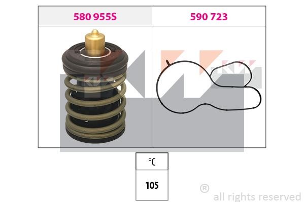 KW 580 955 Thermostat, coolant 580955: Buy near me in Poland at 2407.PL - Good price!