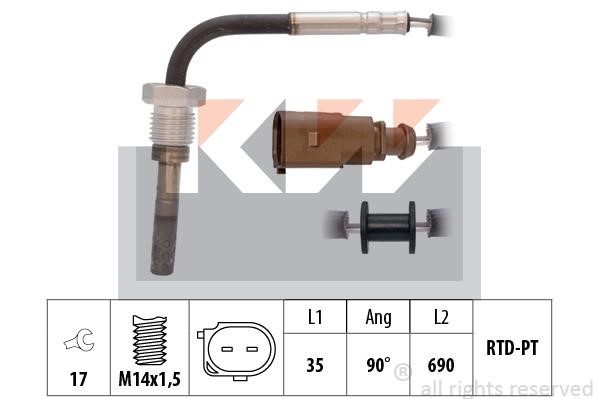 KW 422 098 Exhaust gas temperature sensor 422098: Buy near me in Poland at 2407.PL - Good price!