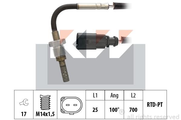 KW 422 180 Exhaust gas temperature sensor 422180: Buy near me in Poland at 2407.PL - Good price!