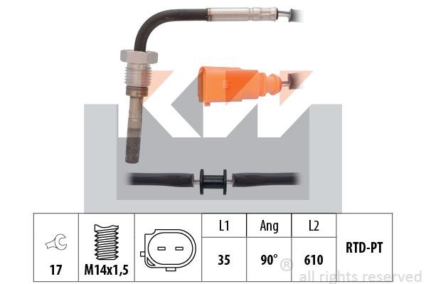 KW 422 019 Exhaust gas temperature sensor 422019: Buy near me in Poland at 2407.PL - Good price!