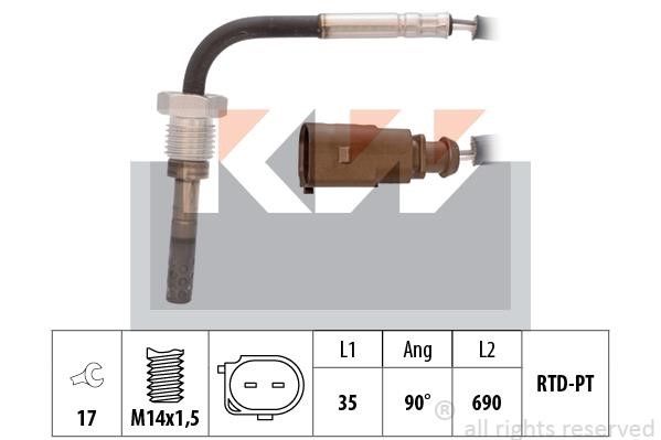 KW 422 077 Exhaust gas temperature sensor 422077: Buy near me in Poland at 2407.PL - Good price!