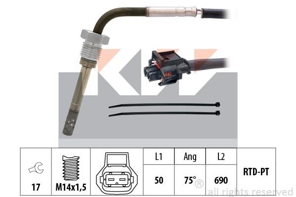 KW 422 227 Exhaust gas temperature sensor 422227: Buy near me in Poland at 2407.PL - Good price!