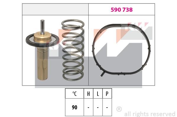 KW 580 974 Thermostat, coolant 580974: Buy near me in Poland at 2407.PL - Good price!