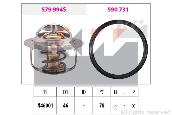 KW 579 993 Thermostat, coolant 579993: Buy near me in Poland at 2407.PL - Good price!