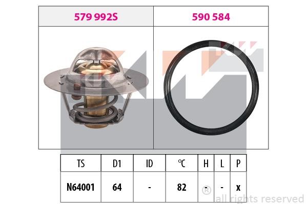 KW 579 992 Thermostat, coolant 579992: Buy near me in Poland at 2407.PL - Good price!