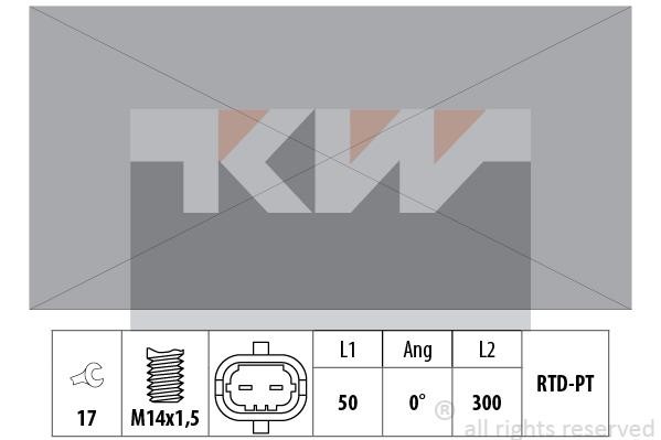 KW 422 186 Exhaust gas temperature sensor 422186: Buy near me in Poland at 2407.PL - Good price!