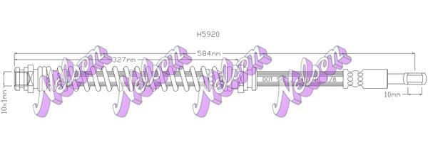 Kawe H5920 Brake Hose H5920: Buy near me at 2407.PL in Poland at an Affordable price!