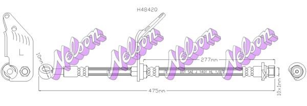 Kawe H4842Q Тормозной шланг H4842Q: Отличная цена - Купить в Польше на 2407.PL!