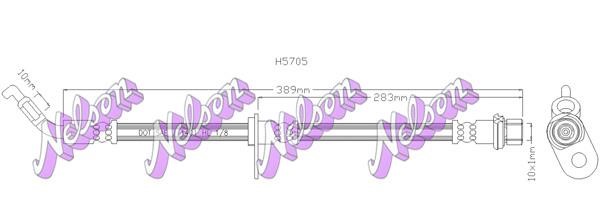 Kawe H5705 Гальмівний шланг H5705: Приваблива ціна - Купити у Польщі на 2407.PL!