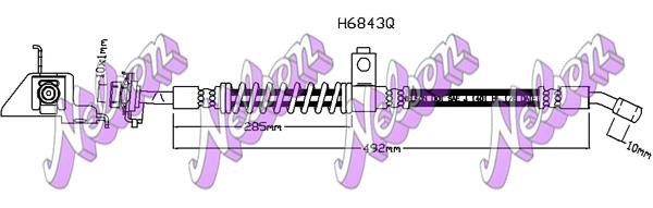 Kawe H6843Q Brake Hose H6843Q: Buy near me in Poland at 2407.PL - Good price!