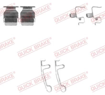Kawe 109-1604 Mounting kit brake pads 1091604: Buy near me in Poland at 2407.PL - Good price!