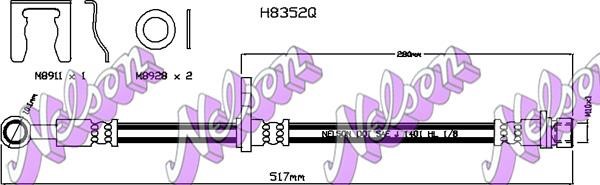 Kawe H8352Q Тормозной шланг H8352Q: Отличная цена - Купить в Польше на 2407.PL!