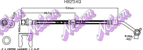 Kawe H8254Q Тормозной шланг H8254Q: Отличная цена - Купить в Польше на 2407.PL!