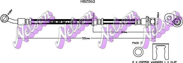 Kawe H8206Q Тормозной шланг H8206Q: Купить в Польше - Отличная цена на 2407.PL!