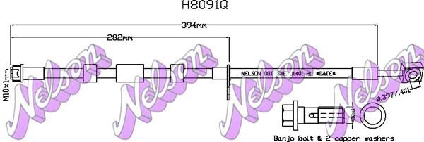 Kawe H8091Q Гальмівний шланг H8091Q: Приваблива ціна - Купити у Польщі на 2407.PL!