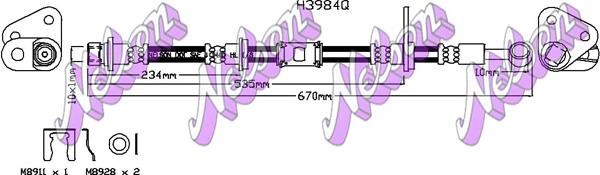 Kawe H3984Q Brake Hose H3984Q: Buy near me in Poland at 2407.PL - Good price!