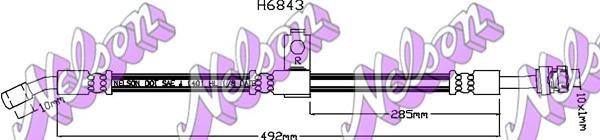 Kawe H6843 Brake Hose H6843: Buy near me in Poland at 2407.PL - Good price!