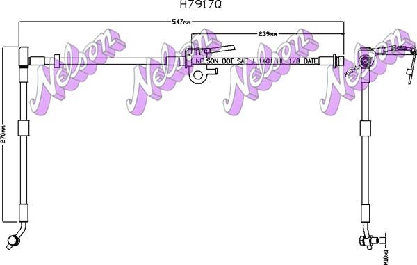 Kawe H7917Q Тормозной шланг H7917Q: Купить в Польше - Отличная цена на 2407.PL!